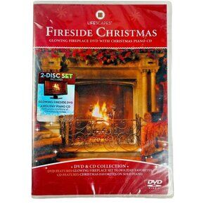 Fireplace DVD Fireside Christmas Holiday 2003 Christmas Piano CD SEALED u